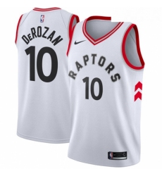 Womens Nike Toronto Raptors 10 DeMar DeRozan Authentic White NBA Jersey Association Edition