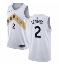 Womens Nike Toronto Raptors 2 Kawhi Leonard Swingman White NBA Jersey City Edition 