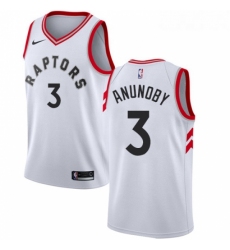 Womens Nike Toronto Raptors 3 OG Anunoby Swingman White NBA Jersey Association Edition 