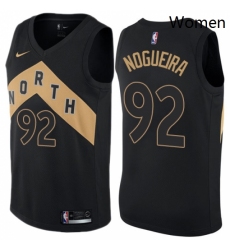 Womens Nike Toronto Raptors 92 Lucas Nogueira Swingman Black NBA Jersey City Edition