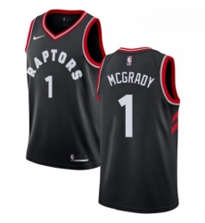 Youth Nike Toronto Raptors 1 Tracy Mcgrady Authentic Black Alternate NBA Jersey Statement Edition