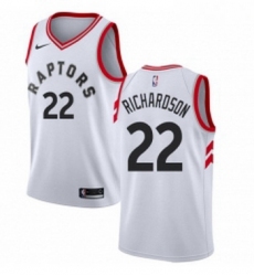 Youth Nike Toronto Raptors 22 Malachi Richardson Authentic White NBA Jersey Association Edition 