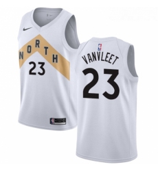 Youth Nike Toronto Raptors 23 Fred VanVleet Swingman White NBA Jersey City Edition 