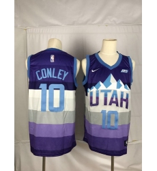 Jazz 10 Mike Conley Purple City Edition Nike Swingman Jersey