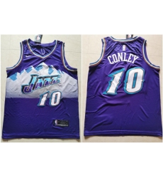 Jazz 10 Mike Conley Purple Nike Swingman Jersey