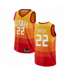 Youth Utah Jazz 22 Jeff Green Swingman Orange Basketball Jersey City Edition 