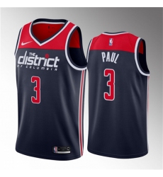 Men Washington Wizards 3 Chris Paul Navy Statement Edition Stitched Jersey