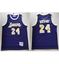 Lakers 24 Kobe Bryant Purple Hardwood Classics Jersey