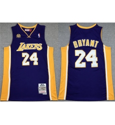 Men Los Angeles Lakers 24 Kobe Bryant Purple 60th Anniversary Throwback Basketball Jersey