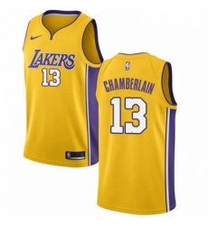 Mens Nike Los Angeles Lakers 13 Wilt Chamberlain Swingman Gold Home NBA Jersey Icon Edition