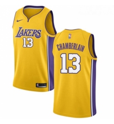 Womens Nike Los Angeles Lakers 13 Wilt Chamberlain Swingman Gold Home NBA Jersey Icon Edition