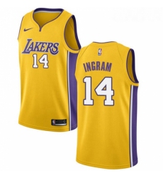 Womens Nike Los Angeles Lakers 14 Brandon Ingram Swingman Gold Home NBA Jersey Icon Edition