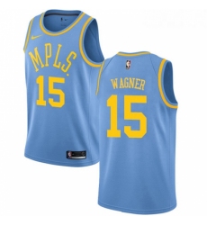 Womens Nike Los Angeles Lakers 15 Moritz Wagner Swingman Blue Hardwood Classics NBA Jersey 