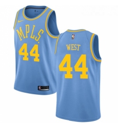 Womens Nike Los Angeles Lakers 44 Jerry West Swingman Blue Hardwood Classics NBA Jersey