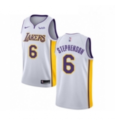 Youth Los Angeles Lakers 6 Lance Stephenson Swingman White Basketball Jersey Association Edition 