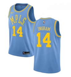 Youth Nike Los Angeles Lakers 14 Brandon Ingram Swingman Blue Hardwood Classics NBA Jersey