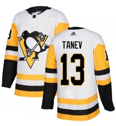 Men Pittsburgh Penguins 13 Brandon Tanev White Road Stitched NHL Jersey