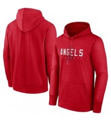 Men Los Angeles Angels Red Pregame Performance Pullover Hoodie