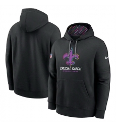 Men New Orleans Saints Black 2024 Crucial Catch Club Pullover Hoodie