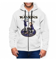 Raven Mens Zip Hooded Sweatshirt