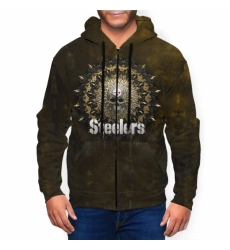 Steelers Mens Zip Hooded Sweatshirt