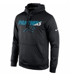 NFL Mens Carolina Panthers Nike Black Kick Off Staff Performance Pullover Hoodie