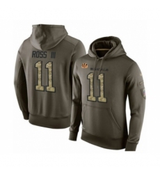 Football Mens Cincinnati Bengals 11 John Ross Green Salute To Service Pullover Hoodie