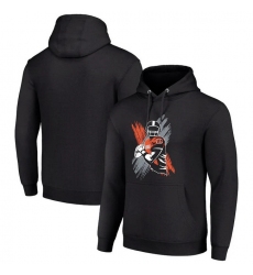 Men Starter Black Cincinnati Bengals Player X Fleece Pullover Hoodie