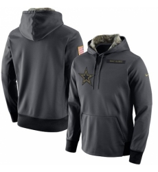 NFL Mens Dallas Cowboys Nike Anthracite Salute to Service Player Performance Hoodie