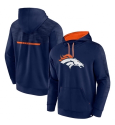 Men Denver Broncos Navy Defender Evo Pullover Hoodie