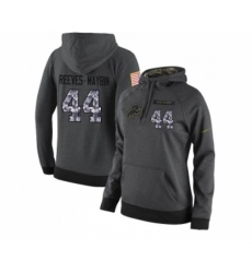 Football Womens Detroit Lions 44 Jalen Reeves Maybin Stitched Black Anthracite Salute to Service Player Performance Hoodie