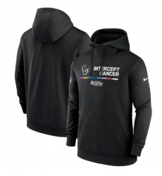 Men Houston Texans 2022 Black Crucial Catch Therma Performance Pullover Hoodie