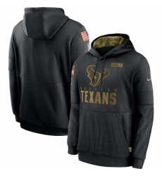 Men Houston Texans Nike 2020 Salute to Service Sideline Performance Pullover Hoodie Black