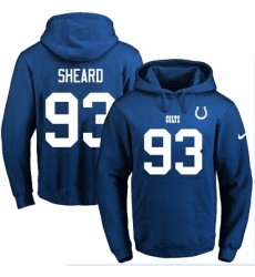 NFL Mens Nike Indianapolis Colts 93 Jabaal Sheard Royal Blue Name Number Pullover Hoodie