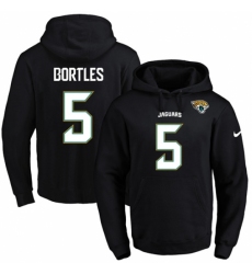 NFL Mens Nike Jacksonville Jaguars 5 Blake Bortles Black Name Number Pullover Hoodie