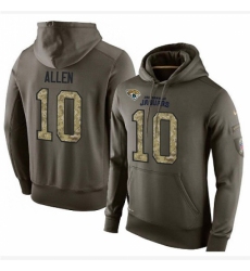 NFL Nike Jacksonville Jaguars 10 Brandon Allen Green Salute To Service Mens Pullover Hoodie