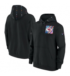 Men Kansas City Chiefs Black 2023 Crucial Catch Club Pullover Hoodie