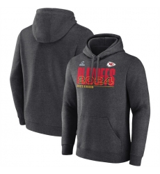 Men Kansas City Chiefs Charcoal 2024 Playoffs Pullover Hoodie  