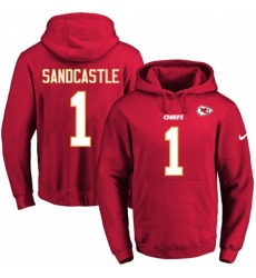 NFL Mens Nike Kansas City Chiefs 1 Leon Sandcastle Red Name Number Pullover Hoodie