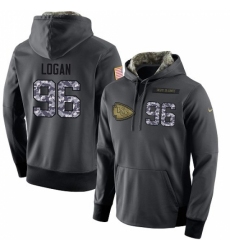 NFL Mens Nike Kansas City Chiefs 96 Bennie Logan Stitched Black Anthracite Salute to Service Player Performance Hoodie