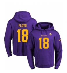 NFL Mens Nike Minnesota Vikings 18 Michael Floyd PurpleGold No Name Number Pullover Hoodie