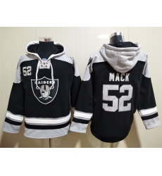 Men Las Vegas Raiders 52 Khalil Mack Stitched Hoodie