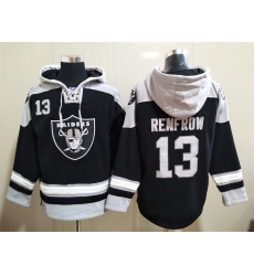 Men Los Angeles Raiders Hunter Renfrow 13 Black Stitched NHL Hoodie