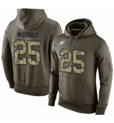 NFL Nike Philadelphia Eagles 25 Tommy McDonald Green Salute To Service Mens Pullover Hoodie