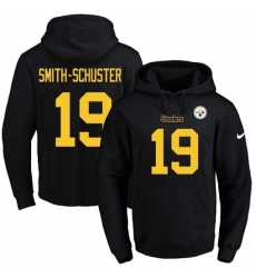 NFL Mens Nike Pittsburgh Steelers 19 JuJu Smith Schuster BlackGold No Name Number Pullover Hoodie