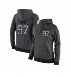 Football Womens Seattle Seahawks 97 Poona Ford Stitched Black Anthracite Salute to Service Player Performance Hoodie