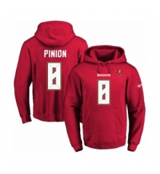 Football Mens Tampa Bay Buccaneers 8 Bradley Pinion Red Name Number Pullover Hoodie