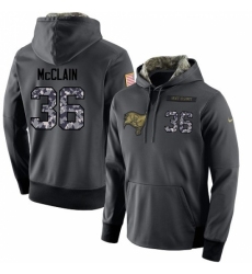 NFL Mens Nike Tampa Bay Buccaneers 36 Robert McClain Stitched Black Anthracite Salute to Service Player Performance Hoodie