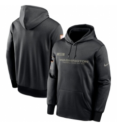 Men Washington Football Team Nike 2020 Salute to Service Sideline Performance Pullover Hoodie Black