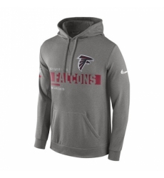 NFL Mens Atlanta Falcons Nike Heathered Gray Super Bowl LI Bound Team Travel Circuit Performance Pullover Hoodie